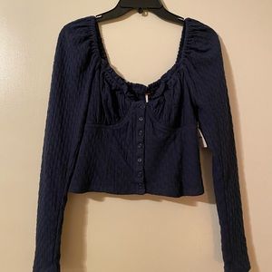 NWT Free People ladybug long sleeve top
